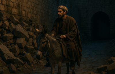 Inspecting the Ruins at Midnight